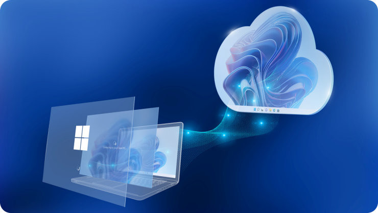 クラウドPCのイラスト