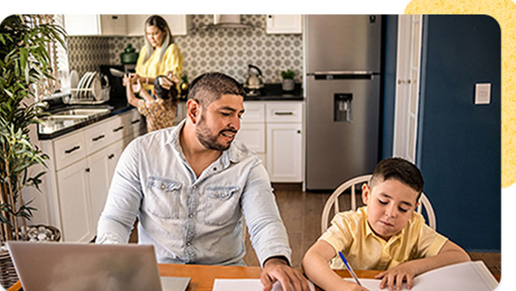 a family in the kitchen