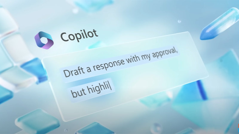 Microsoft 365 Copilot | Draft a response with my approval, but highli|