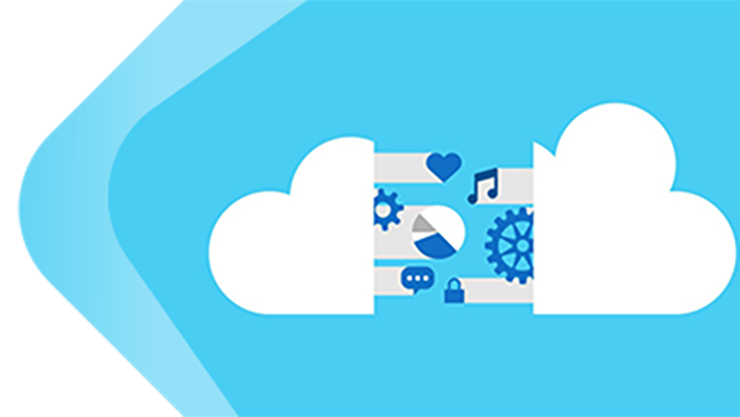 Eine Illustration von einer Wolke mit mehrern Icons ist abgebildet