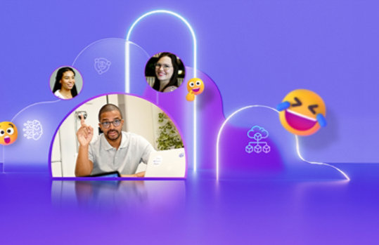 Eine Collage aus verschiedenen Bildern mit einem Mann am Laptop.