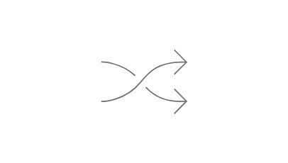 Dieses Icon zeigt zwei ineinander verlaufende Pfeile