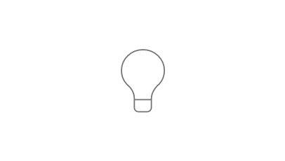 Dieses Icon zeigt eine Glühbirne