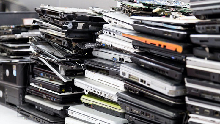 Old laptop devices stored