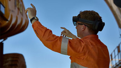 An engineer at a manufacturing site