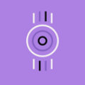 Concentric circles and lines vector with purple background