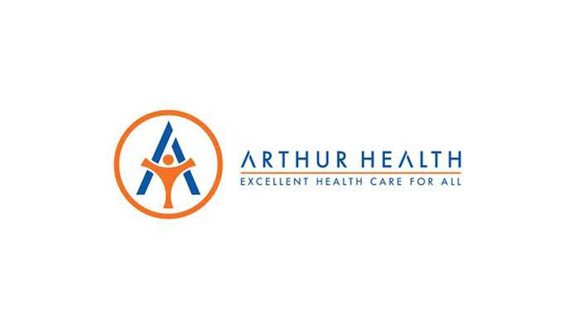 Arthur Health logo avec le slogan- Excellent health care for all