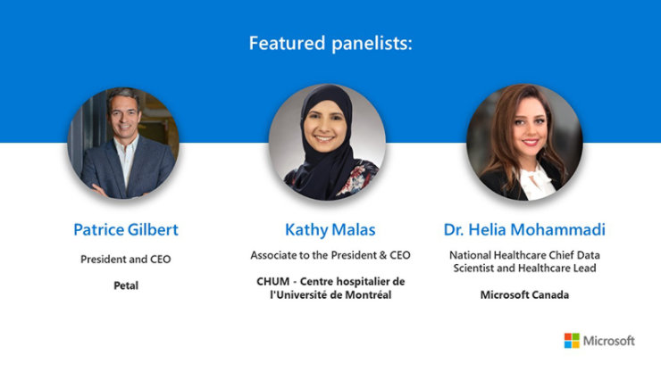 Best Practices in Centralizing Physician Scheduling with AI in Canada webinar with Patrice Gilbert, Kathy Malas , and Dr. Helia Mohammadi.