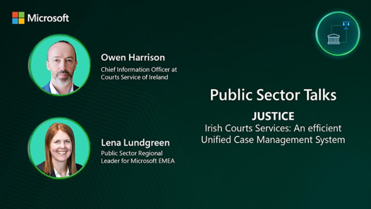 A picture displaying the headshots of the 2 speakers and the video title