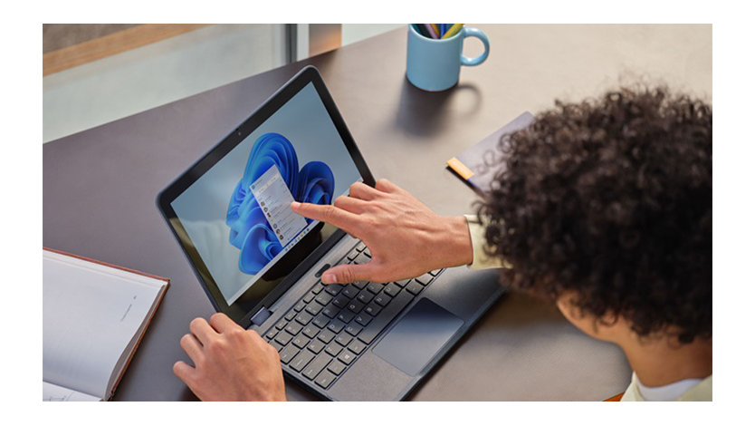 K12 student initiating a Microsoft Teams meeting using the integrated Teams feature.