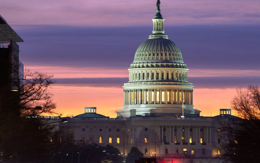 Sunrise, Pennsylvania Avenue, United Stattese Capitol