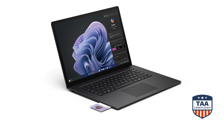 Open laptop with SCR