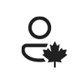 Icon showing person and a maple leaf
