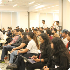 People attending a conference.