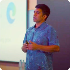 Man giving a presentation.