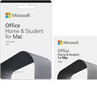 Office Home & Student 2021 for Mac の POSA カードとタイル