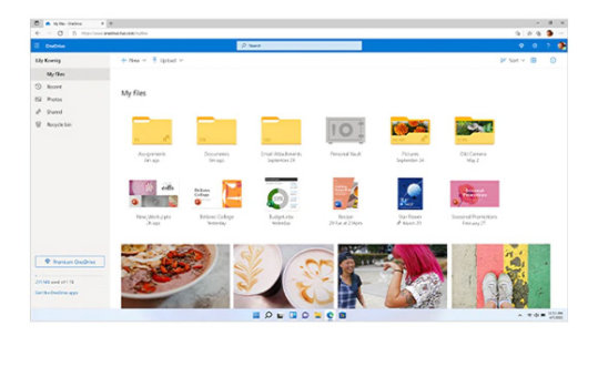 ブラウザでアクセスした OneDrive のページ