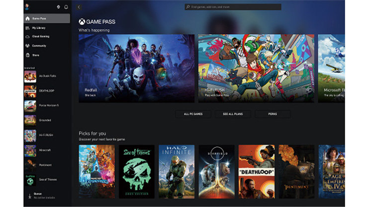 Xbox Game Pass の画面