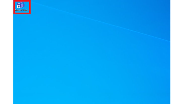 デスクトップ コンピューターのスクリーンショット上の Microsoft Teams アイコン
