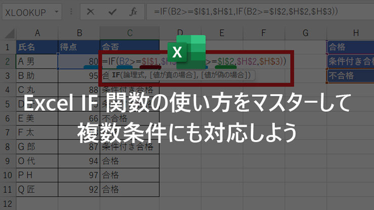 Excel IF 関数の使い方をマスターして複数条件にも対応しよう
