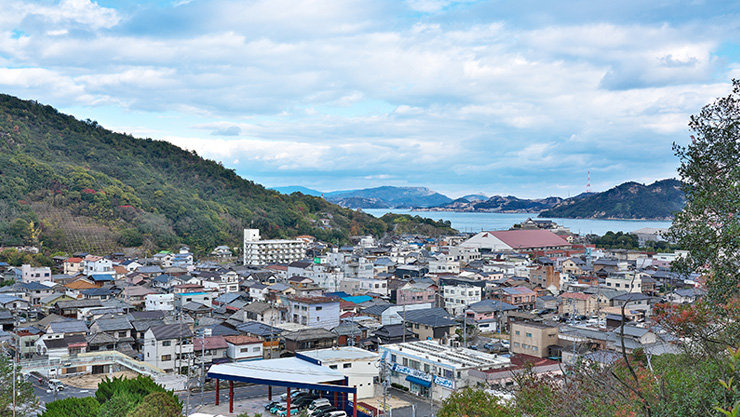 地方の街の風景