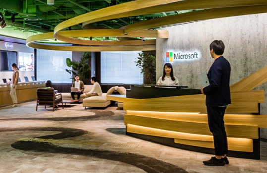 日本マイクロソフト 本社オフィスのエントランス