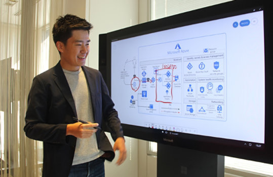 Surface Hub の使い方を説明するゆき