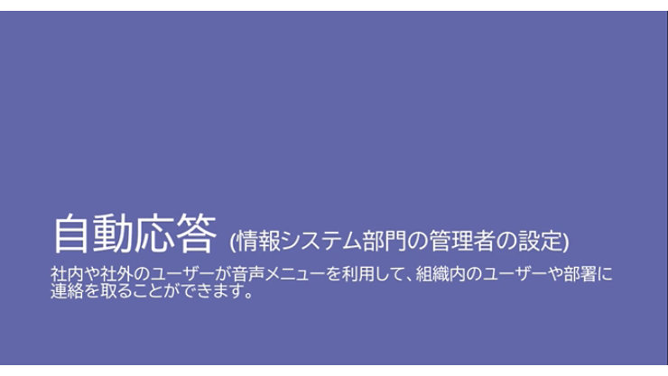 Microsoft Teams 電話システムの自動応答