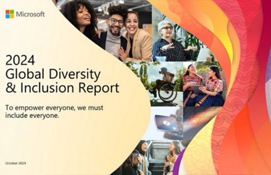 マイクロソフト  2024 年 ダイバーシティ＆インクルージョン レポート の表紙画像
