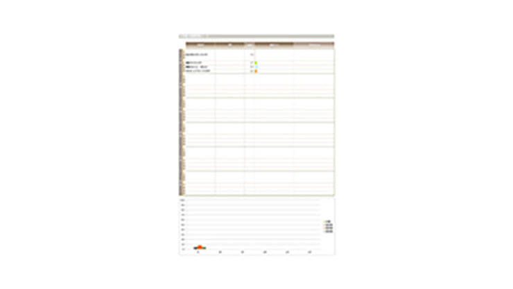 売上目標管理表（下半期）のテンプレート/Excel