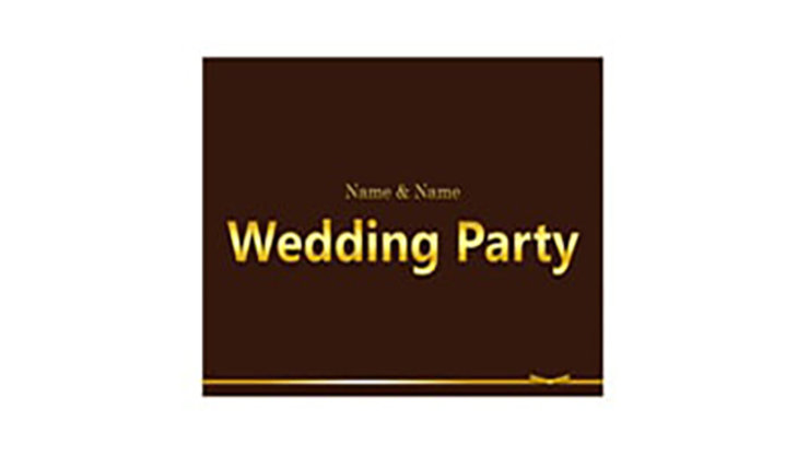 結婚披露宴動画エンディングプロフィール、シンプルで落ち着いたデザインで、来場してくださったゲストに感謝する