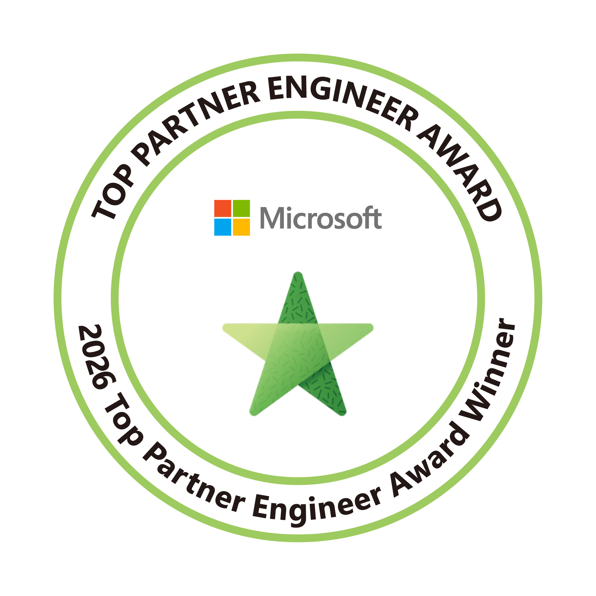 TOP PARTNER ENGINEER AWARD | Microsoft | 2026 Top Partner Engineer Award Winner logo