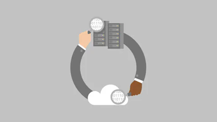 サーバーとネットワークのイラスト