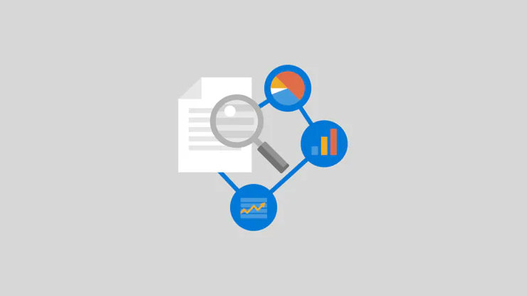 活動レポートを確認しているイラスト