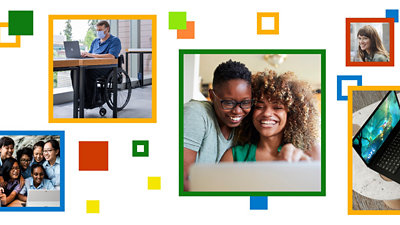 さまざまな環境で PC を操作するユーザー