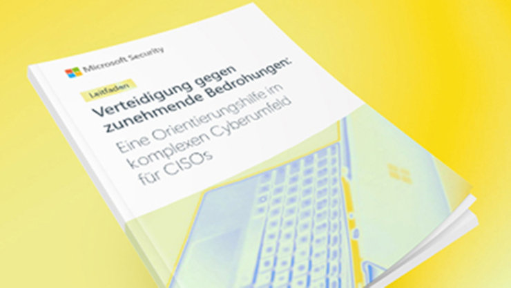 Cover des CISO-Leitfadens vor gelbem Grund.