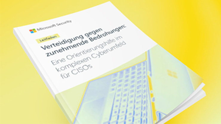 Cover des CISO-Leitfadens vor gelbem Grund.