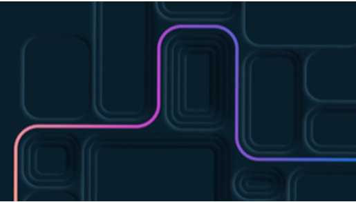 Ein dunkelblauer Hintergrund mit einer rosa und lila Linie.