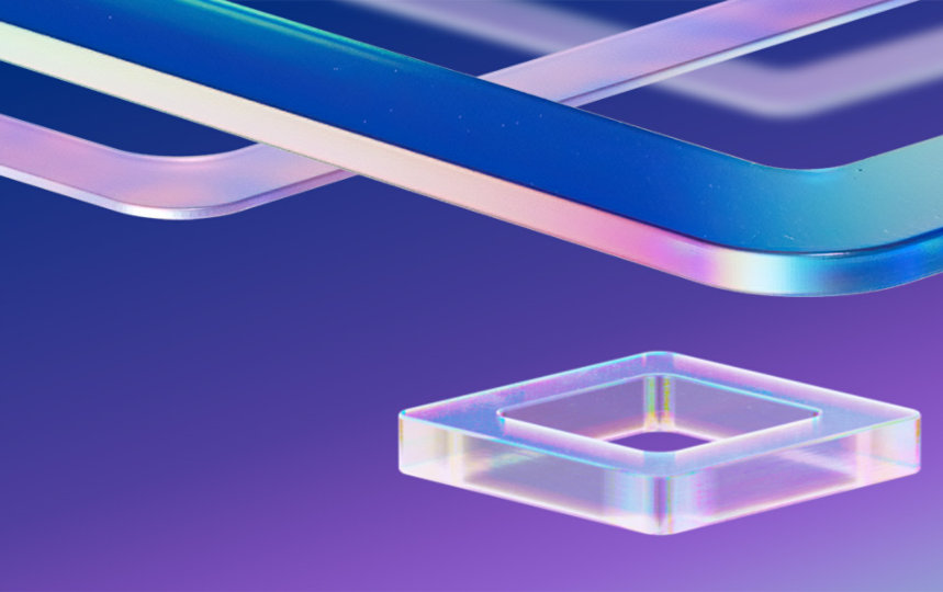 Abstrakte rechteckige Formen vor Hintergrund.