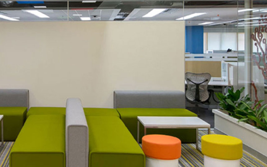 Work space within the Microsoft Bangalore campus