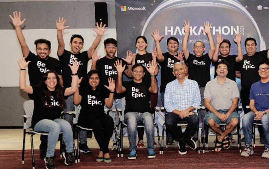 guys posing with hands up