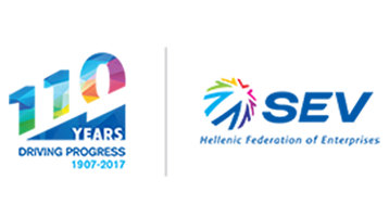 110 Years of driving Progress 1907-2017, SEV Hallenic Fedration of Enterprises logo