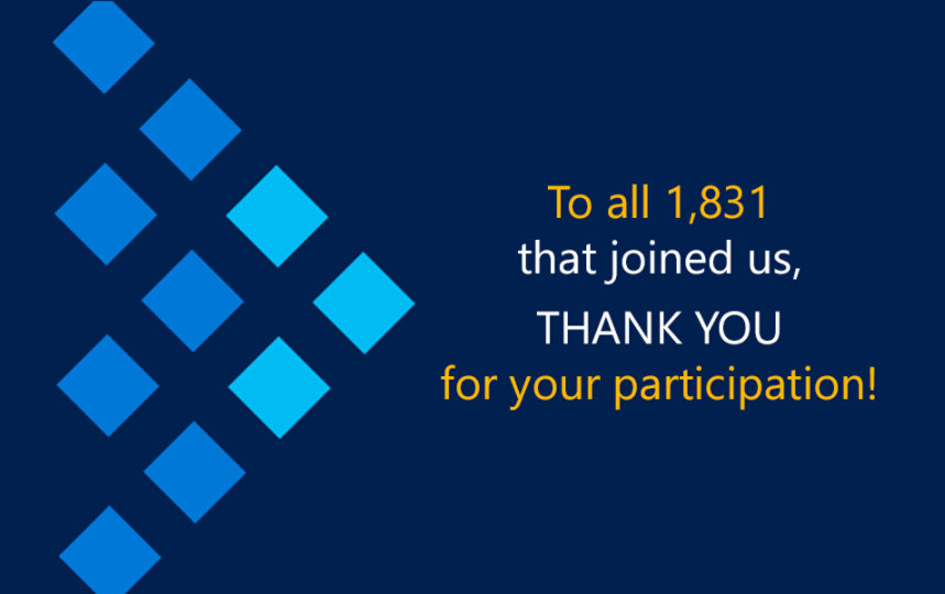 Thank You to all the 1831 participants for your participation!