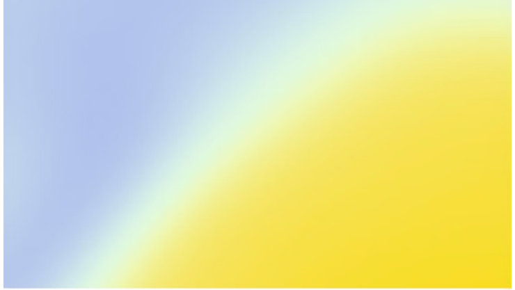 Abstrakter Farbverlauf, der von Hellblau oben links über ein blasses Gelb in der Mitte zu einem leuchtenden Gelb unten rechts übergeht.