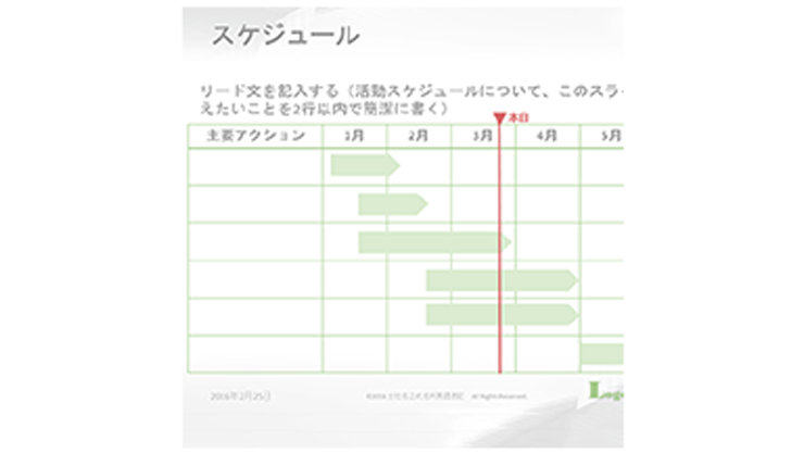 『日経ビジネスオンライン』社内報告書のテンプレート/PowerPoint