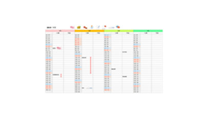 学校行事スケジュール表（年間・月間）のテンプレート/Excel