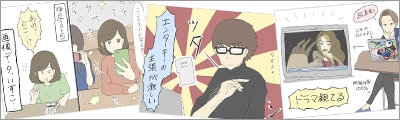 異なる漫画を持つテンプレート