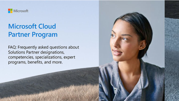 Microsoft Cloud Partner Program FAQのサムネイル: ニュートラル グレー トーンの人物と風景のコラージュ