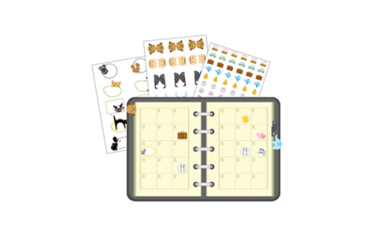 手帳用デコシールのテンプレートPowerPoint