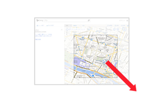 必要な場合にのみ地図情報を切り取って貼り付けるスナップショット